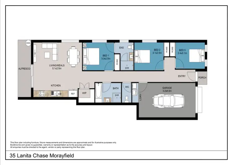 Floorplan of Homely unit listing, 35A Lanita Chase, Morayfield QLD 4506