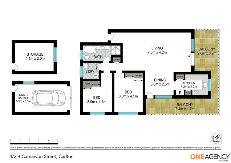 Floorplan of Homely apartment listing, 4/2 Carnarvon Street, Carlton NSW 2218