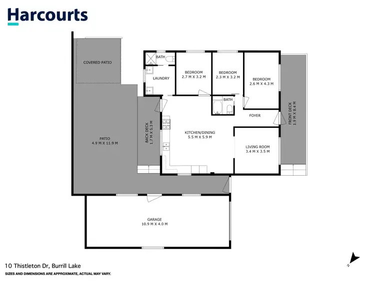 Floorplan of Homely house listing, 10 Thistleton Drive, Burrill Lake NSW 2539