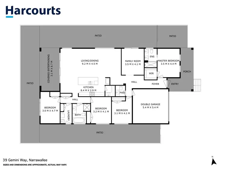 Floorplan of Homely house listing, 39 Gemini Way, Narrawallee NSW 2539