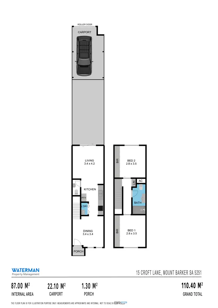 Floorplan of Homely townhouse listing, 15 Croft Lane, Mount Barker SA 5251