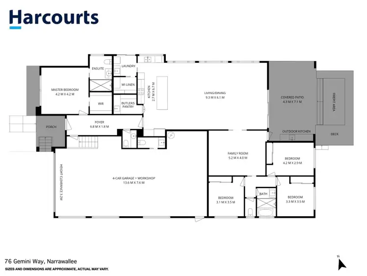 Floorplan of Homely house listing, 76 Gemini Way, Narrawallee NSW 2539