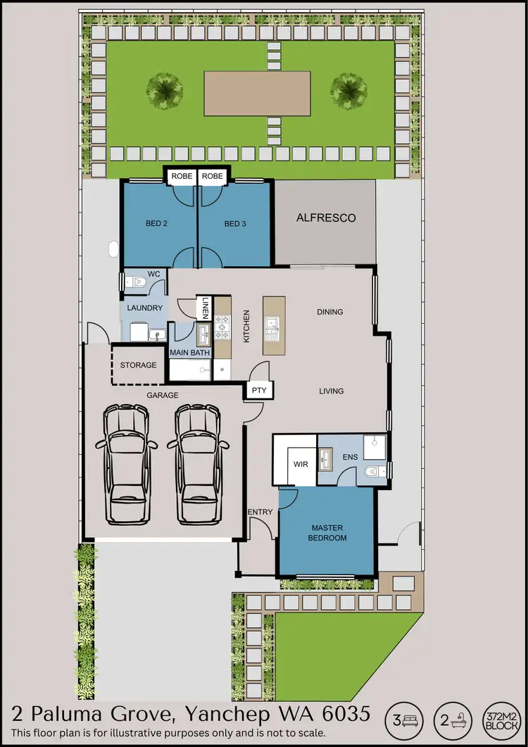 Floorplan of Homely house listing, 2 Paluma Grove, Yanchep WA 6035