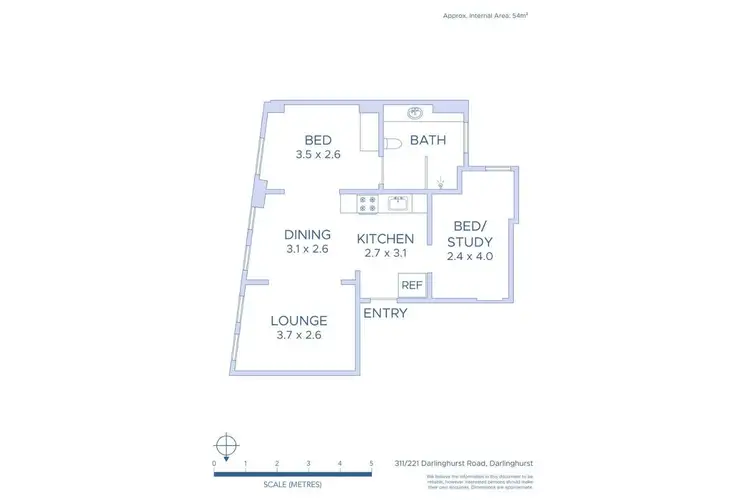 Floorplan of Homely apartment listing, 311/221-223 Darlinghurst Road, Darlinghurst NSW 2010