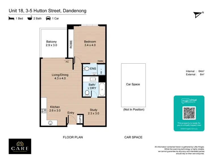 Floorplan of Homely townhouse listing, 18/3-5 Hutton Street, Dandenong VIC 3175