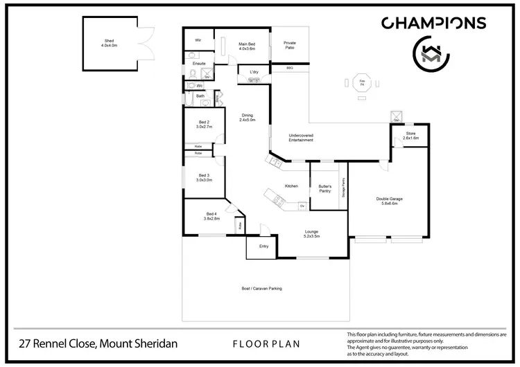 Floorplan of Homely house listing, 27 Rennel Close, Mount Sheridan QLD 4868