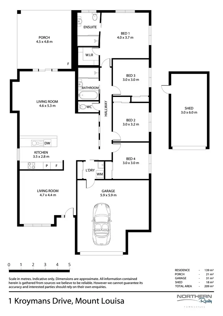 Floorplan of Homely house listing, 1 Kroymans Drive, Mount Louisa QLD 4814