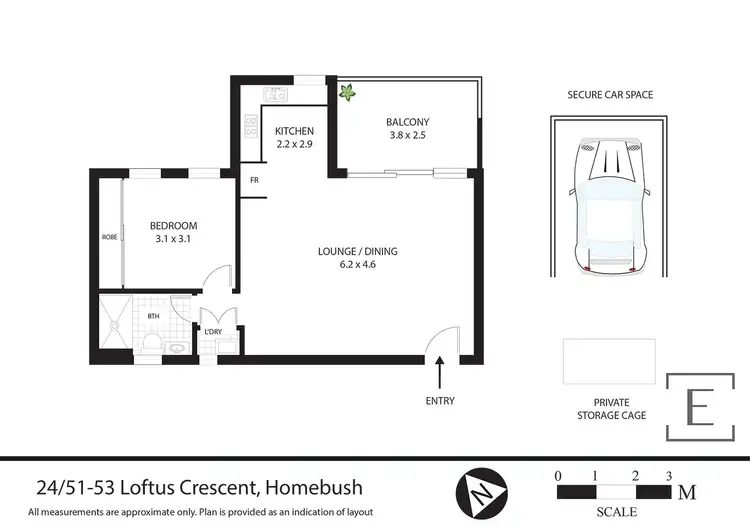 Floorplan of Homely apartment listing, 24/51 Loftus Crescent, Homebush NSW 2140