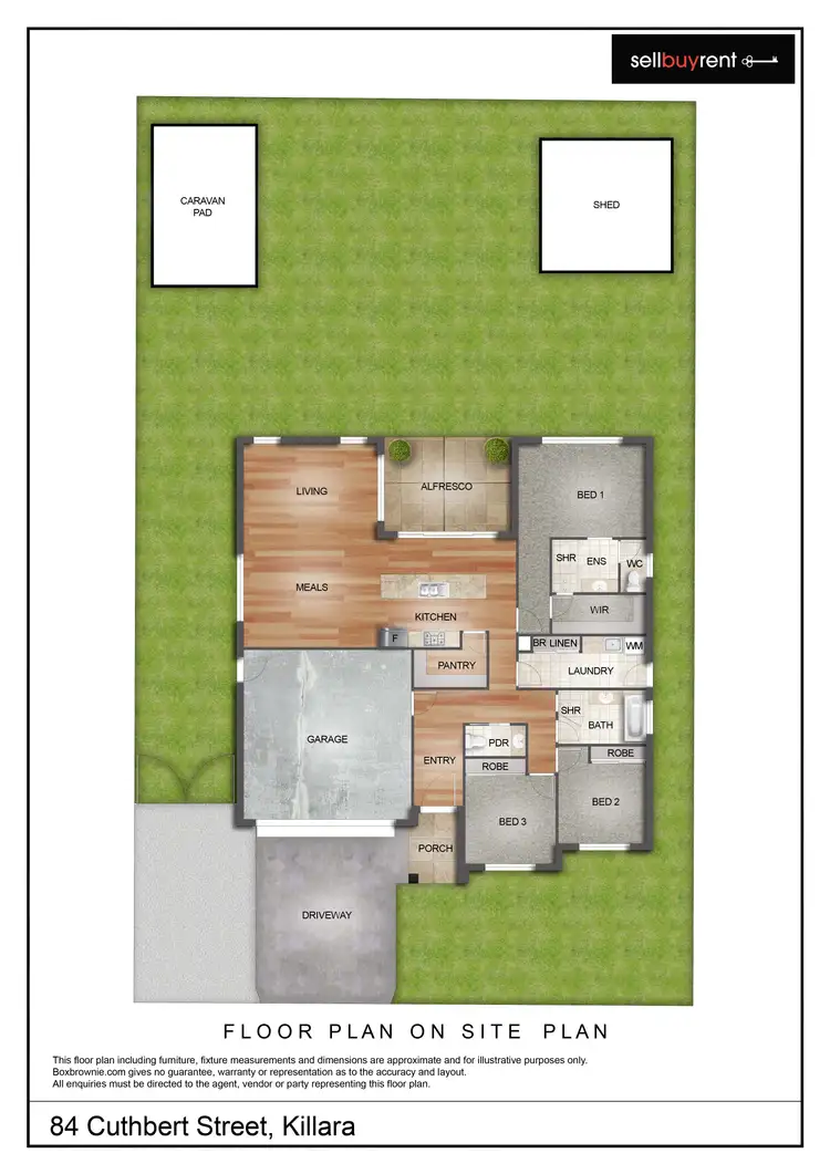 Floorplan of Homely house listing, 84 CUTHBERT STREET, Killara VIC 3691