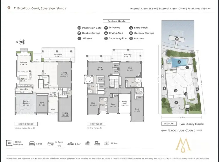 Floorplan of Homely house listing, 11 Excalibur Court, Sovereign Islands QLD 4216