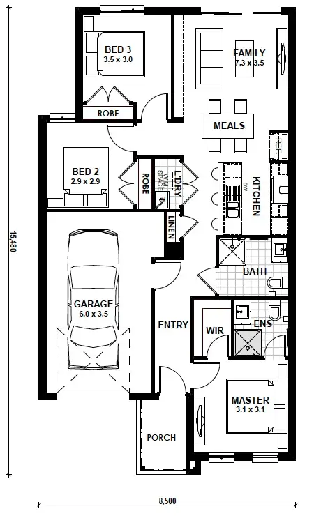 Floorplan of Homely house listing, Lot 335 Sawtooth Street, Clyde North VIC 3978