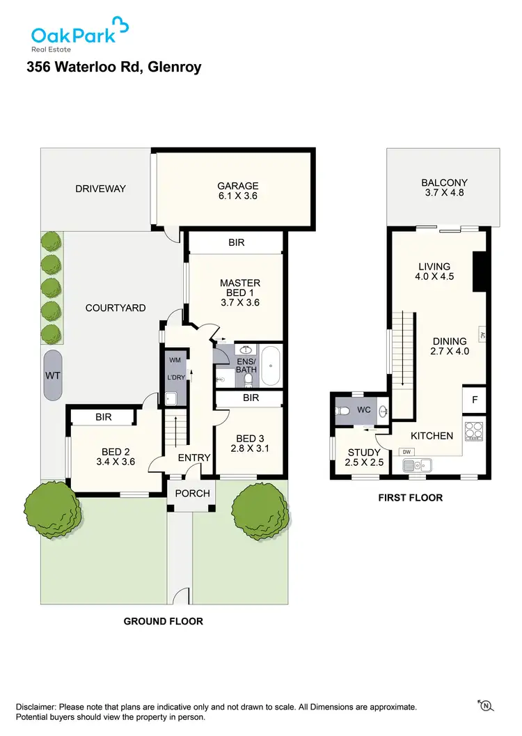 Floorplan of Homely townhouse listing, 356 Waterloo Road, Glenroy VIC 3046