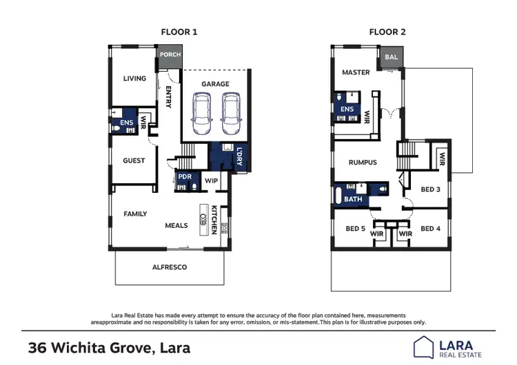 Floorplan of Homely house listing, 36 Wichita Grove, Lara VIC 3212
