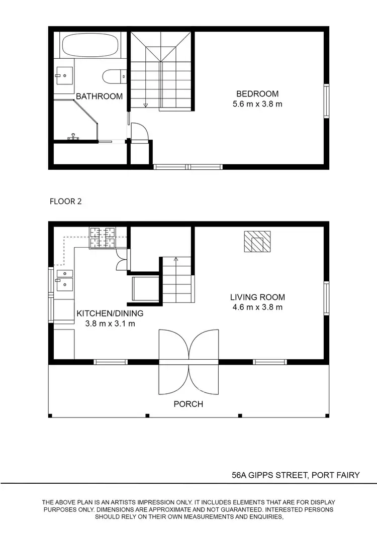 Floorplan of Homely house listing, 56A Gipps Street, Port Fairy VIC 3284