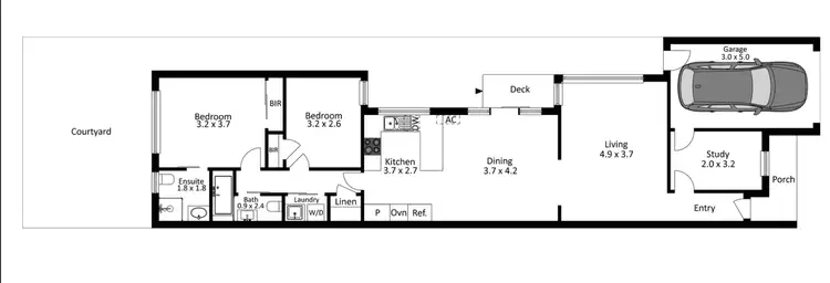 Floorplan of Homely unit listing, 1/67 Davis Street, Kew VIC 3101