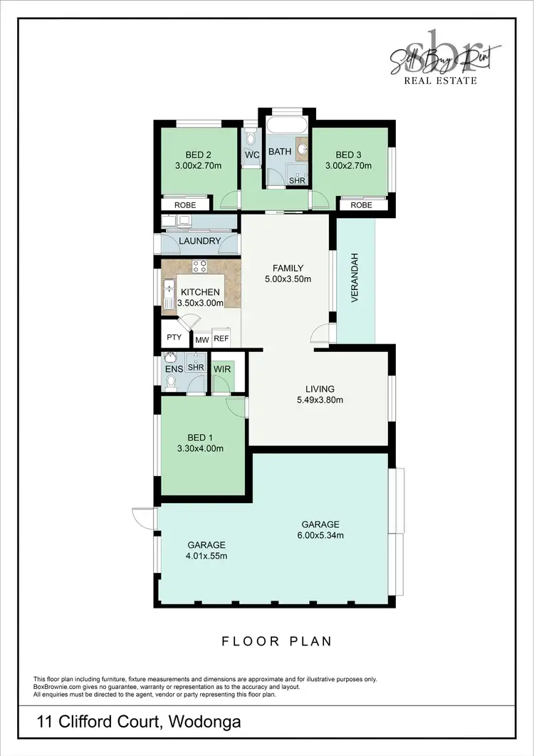 Floorplan of Homely house listing, 11 CLIFFORD COURT, Wodonga VIC 3690