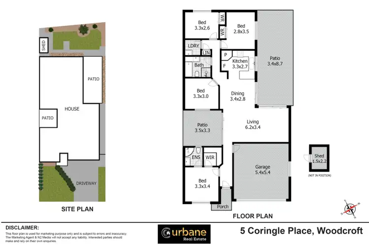 Floorplan of Homely house listing, 5 Coringle Place, Woodcroft NSW 2767