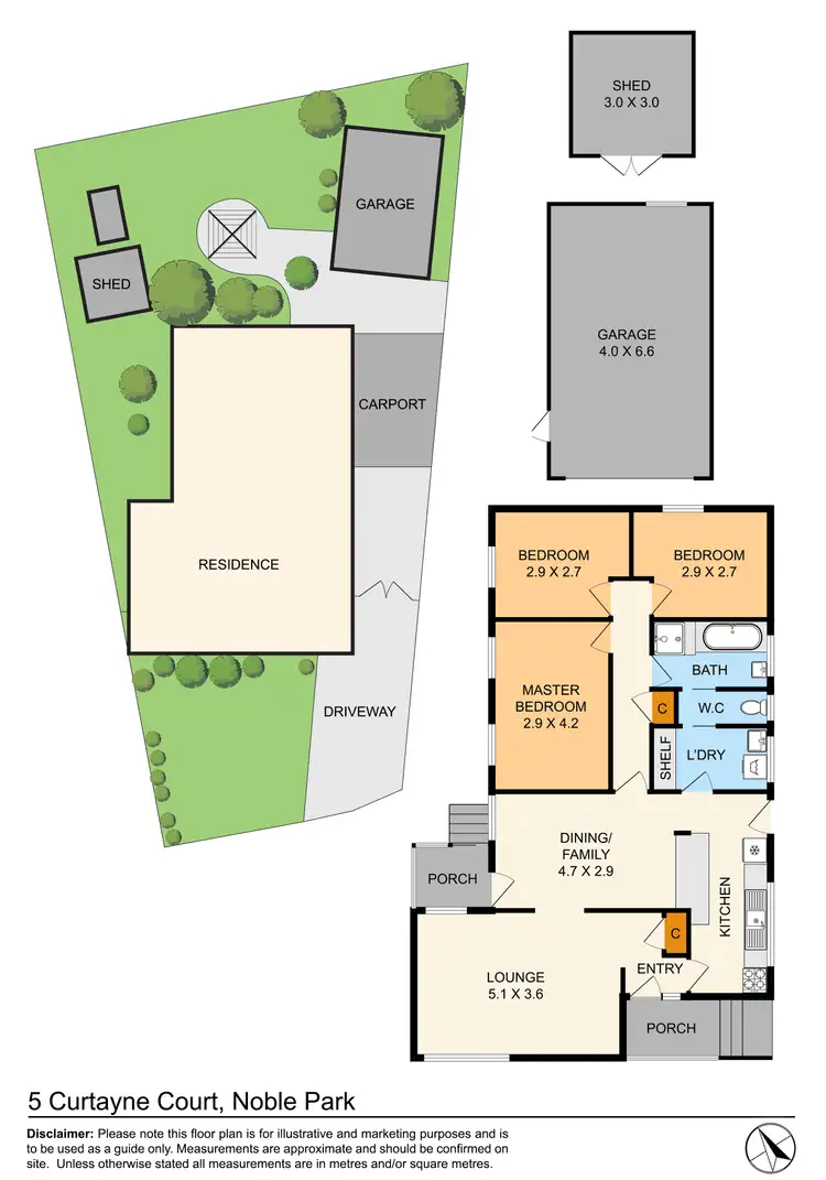 Floorplan of Homely house listing, 5 Curtayne Court, Noble Park North VIC 3174