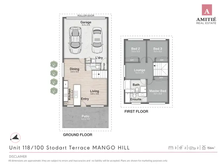 Floorplan of Homely townhouse listing, 118/100 Stodart Terrace, Mango Hill QLD 4509