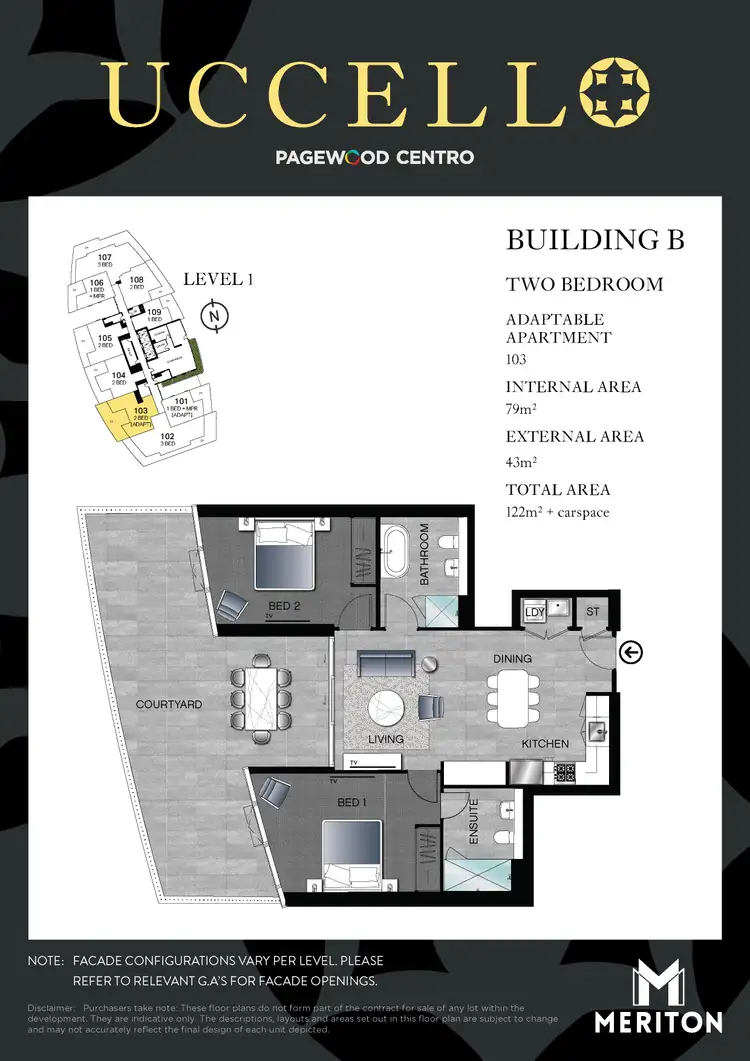 Floorplan of Homely apartment listing, 103/4 Finch Drive, Eastgardens NSW 2036
