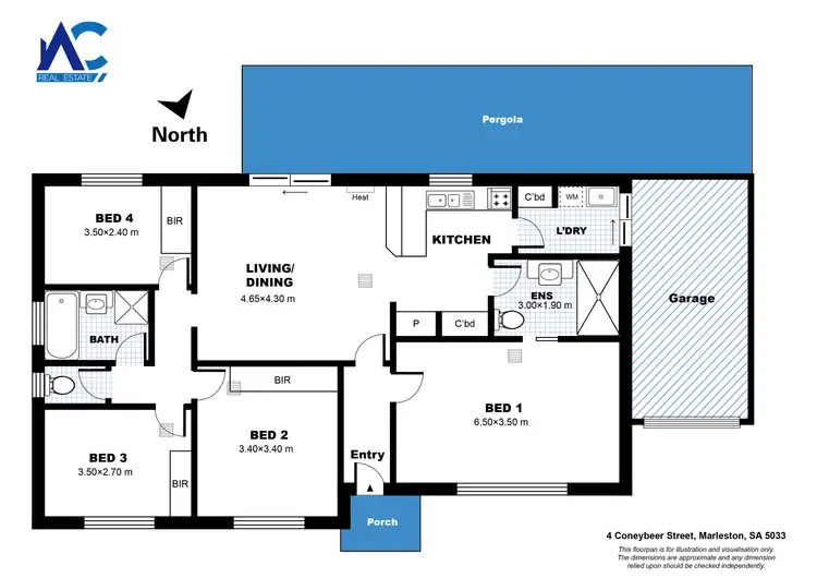 Floorplan of Homely house listing, 4 Coneybeer Street, Marleston SA 5033