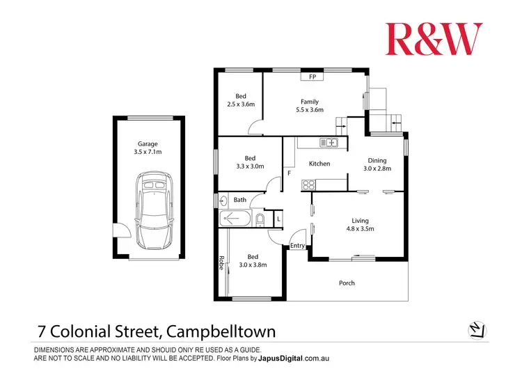 Floorplan of Homely house listing, 7 Colonial Street, Campbelltown NSW 2560