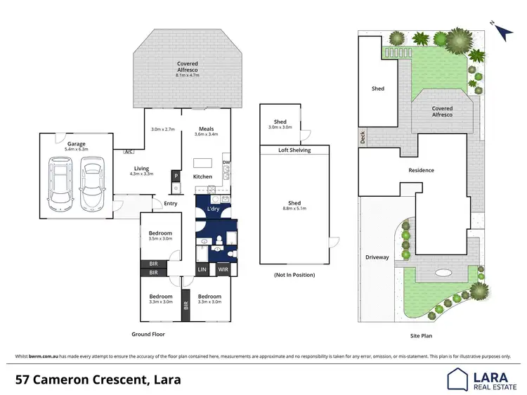 Floorplan of Homely house listing, 57 Cameron Crescent, Lara VIC 3212