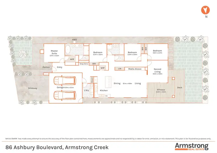 Floorplan of Homely house listing, 86 Ashbury Boulevard, Armstrong Creek VIC 3217