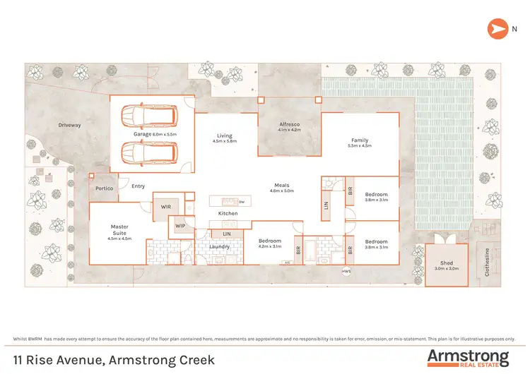 Floorplan of Homely house listing, 11 Rise Avenue, Armstrong Creek VIC 3217