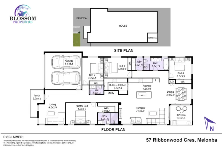Floorplan of Homely house listing, 57 Ribbonwood Crescent, Marsden Park NSW 2765