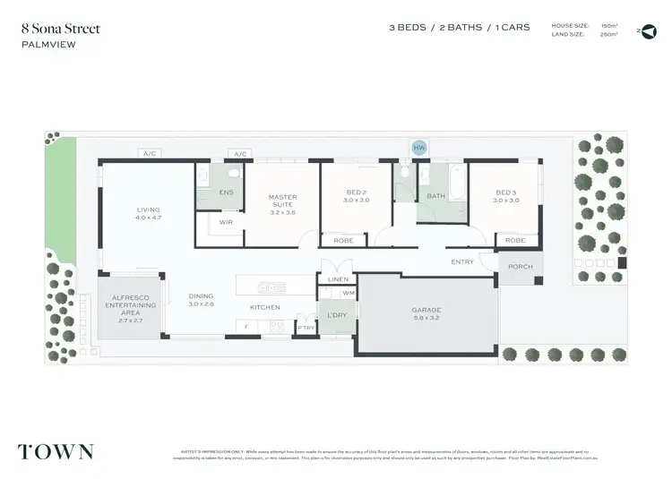 Floorplan of Homely house listing, 8 Sona Street, Palmview QLD 4553