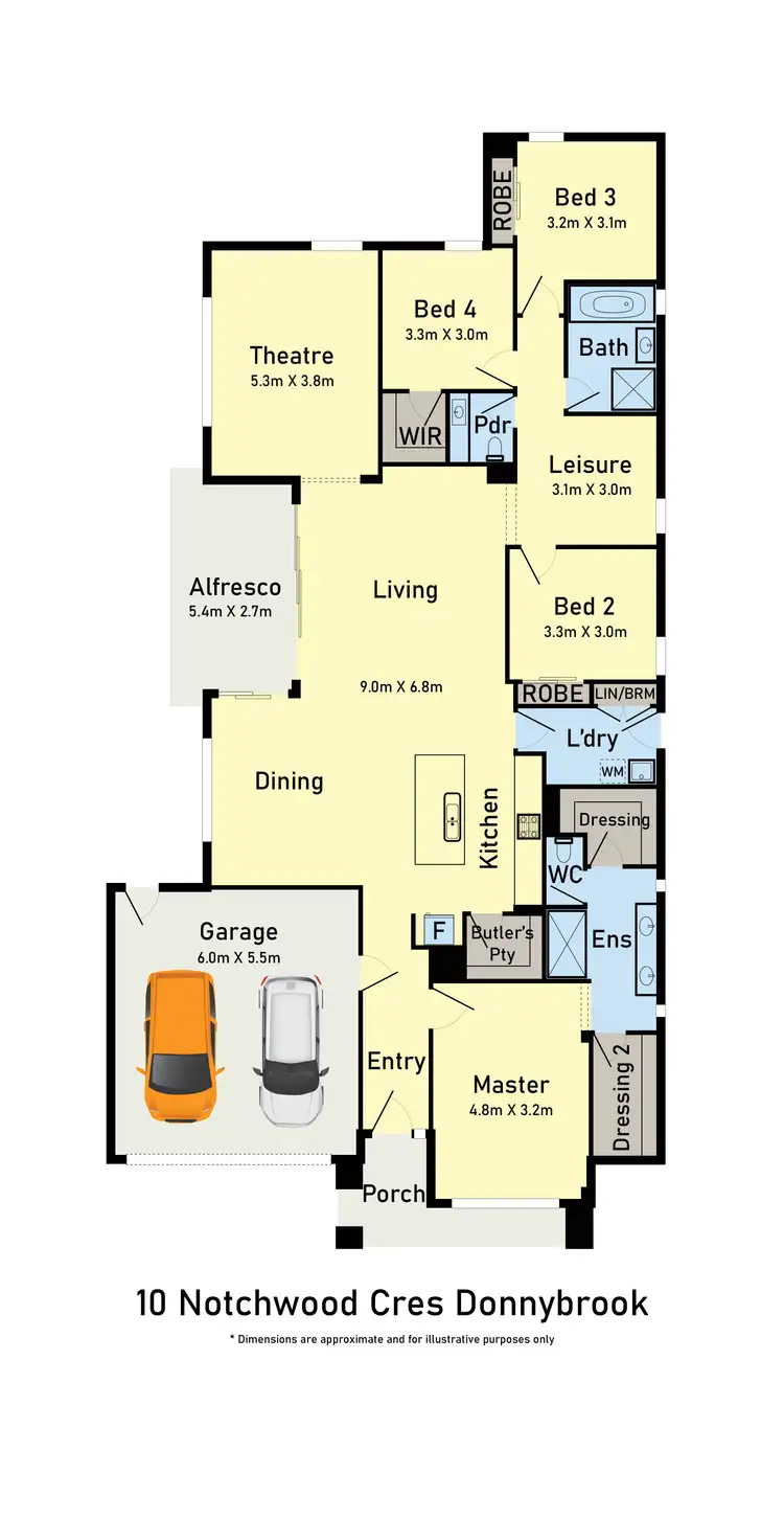Floorplan of Homely house listing, 10 Notchwood Crescent, Donnybrook VIC 3064