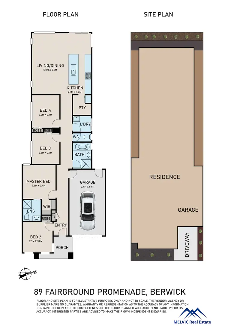 Floorplan of Homely house listing, 89 Fairground Promenade, Berwick VIC 3806