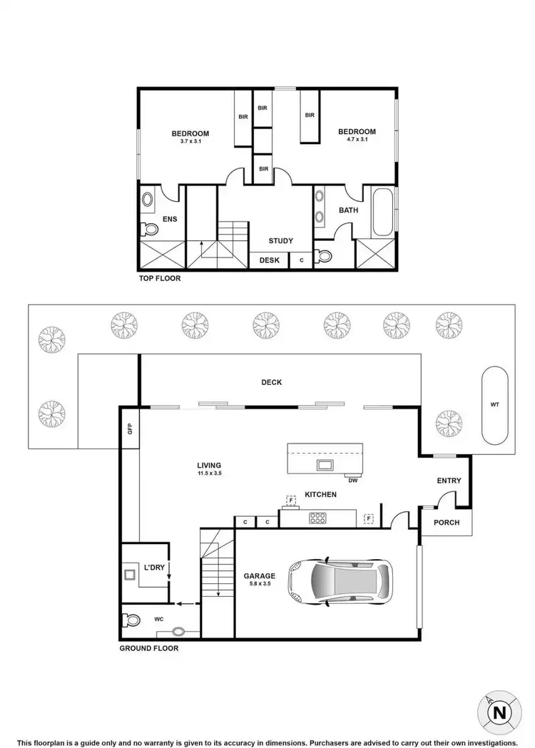 Floorplan of Homely townhouse listing, 2/5 Valdemar Court, Brighton East VIC 3187