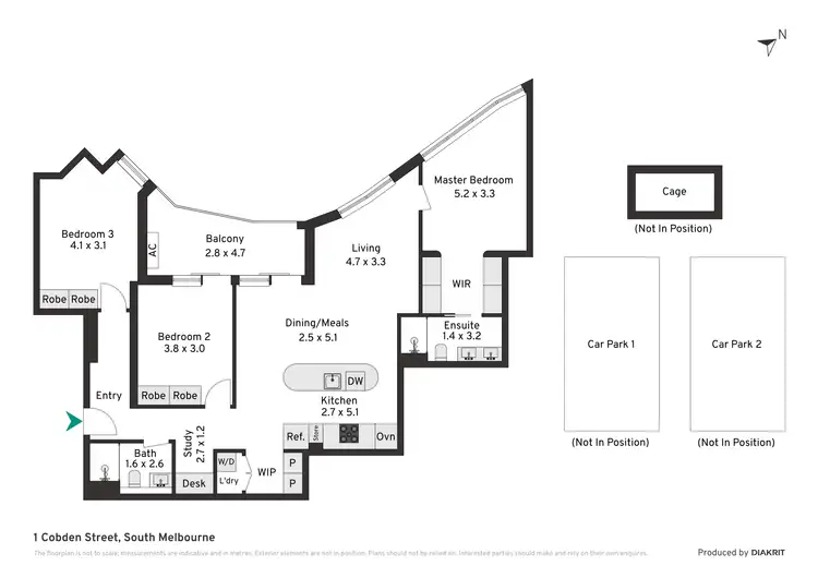 Floorplan of Homely apartment listing, 1306/32 Palmerston Crescent, South Melbourne VIC 3205