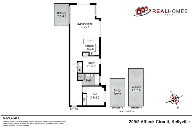 Floorplan of Homely unit listing, 209/2 Affleck Circuit, Kellyville NSW 2155
