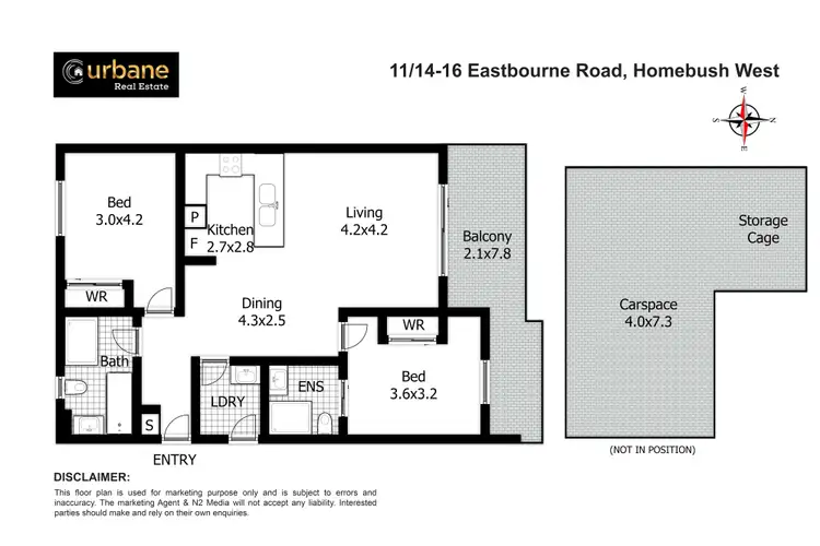 Floorplan of Homely apartment listing, 11/14-16 Eastbourne Road, Homebush West NSW 2140