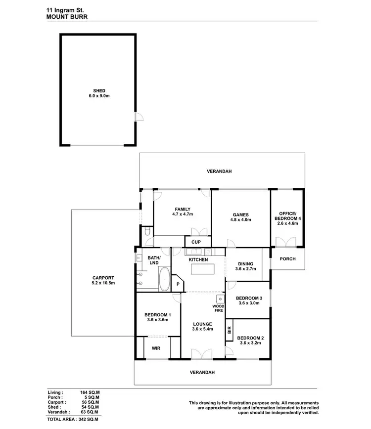 Floorplan of Homely house listing, 11 Ingram Street, Mount Burr SA 5279