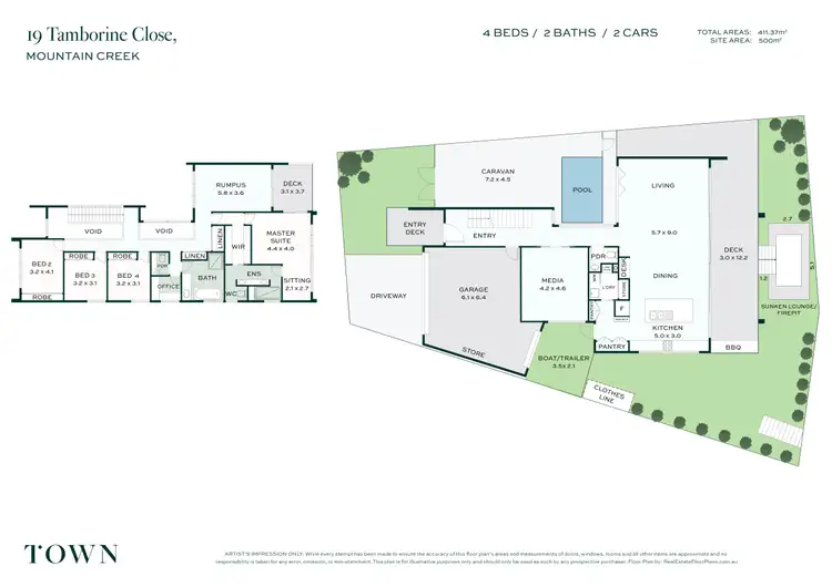 Floorplan of Homely house listing, 19 Tamborine Close, Mountain Creek QLD 4557