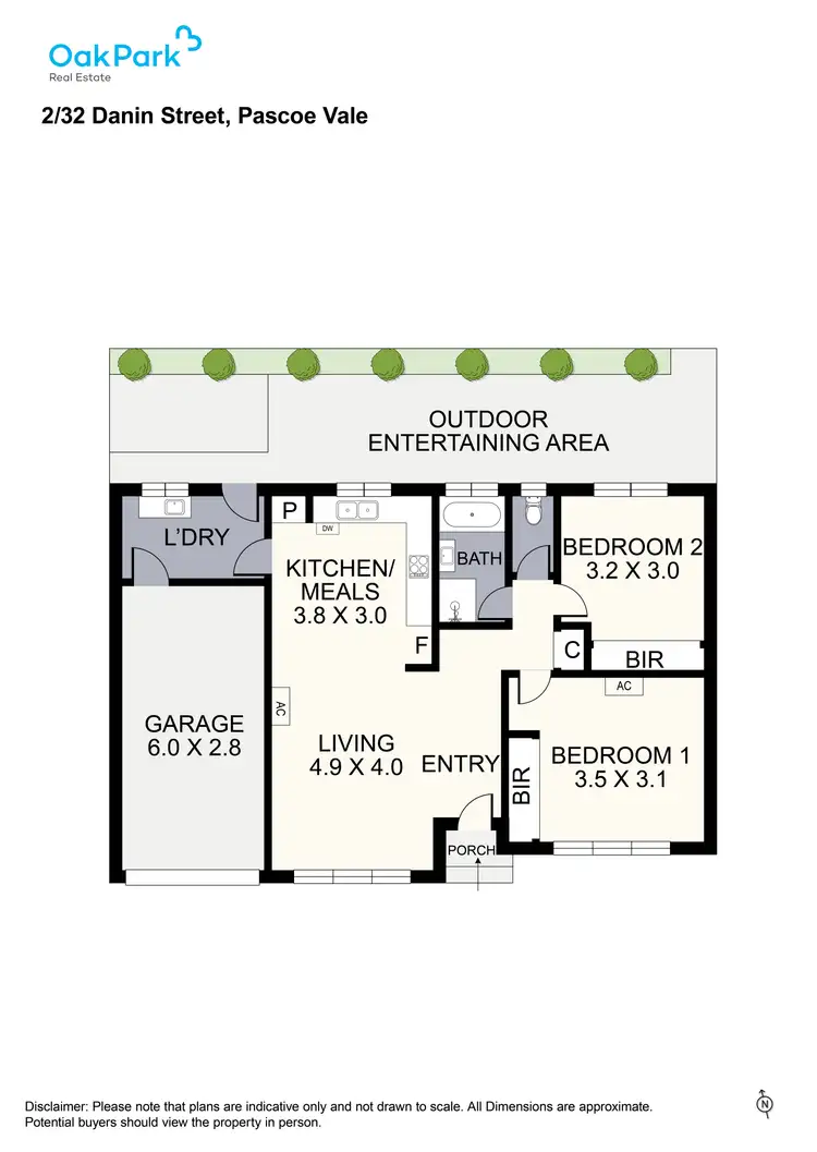 Floorplan of Homely villa listing, 2/30-32 Danin Street, Pascoe Vale VIC 3044