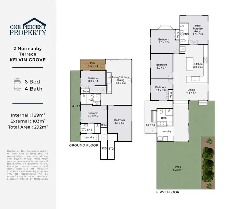 Floorplan of Homely house listing, 2 Normanby Terrace, Kelvin Grove QLD 4059