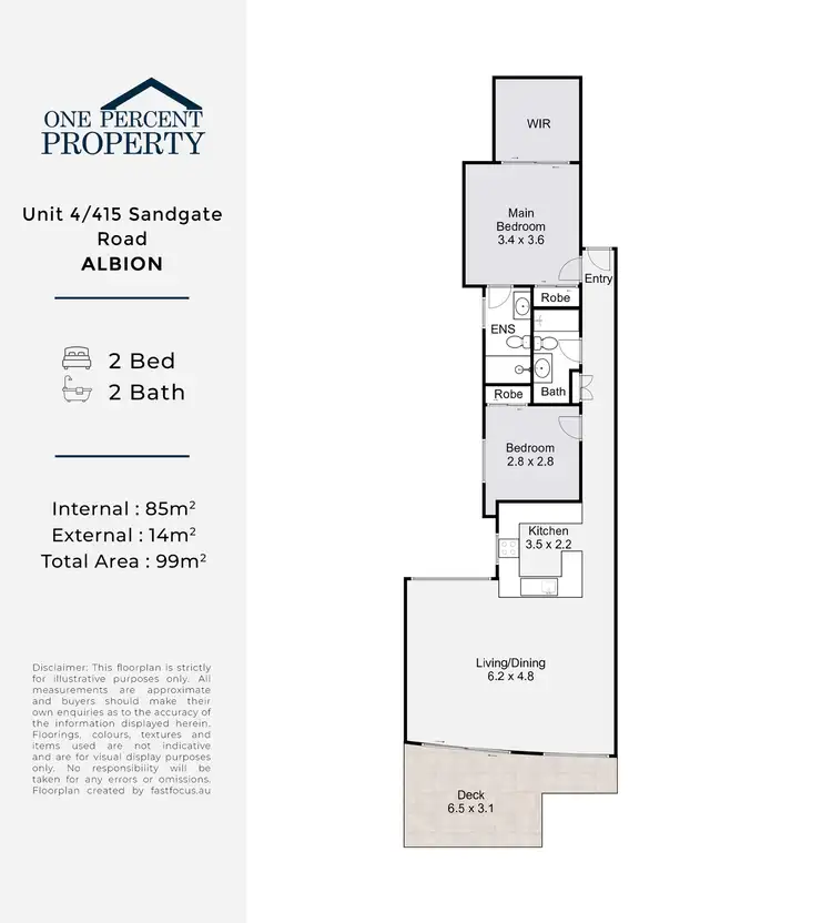 Floorplan of Homely apartment listing, 4/415 Sandgate Road, Albion QLD 4010