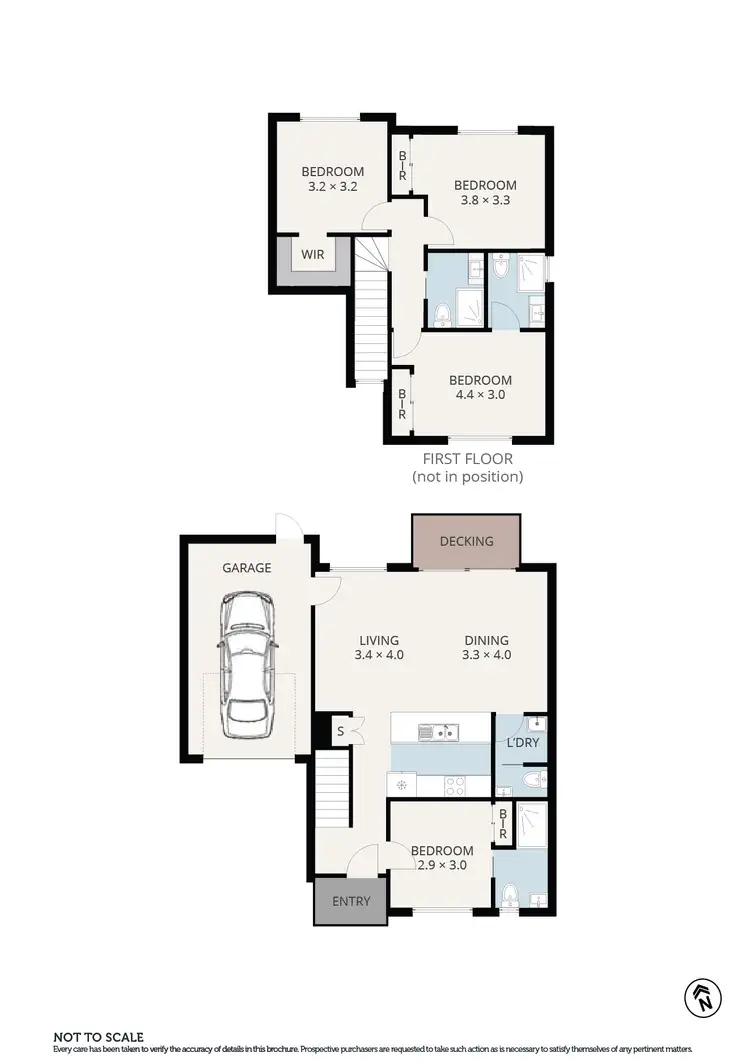 Floorplan of Homely townhouse listing, 3/5 Sylvanwood Crescent, Narre Warren VIC 3805