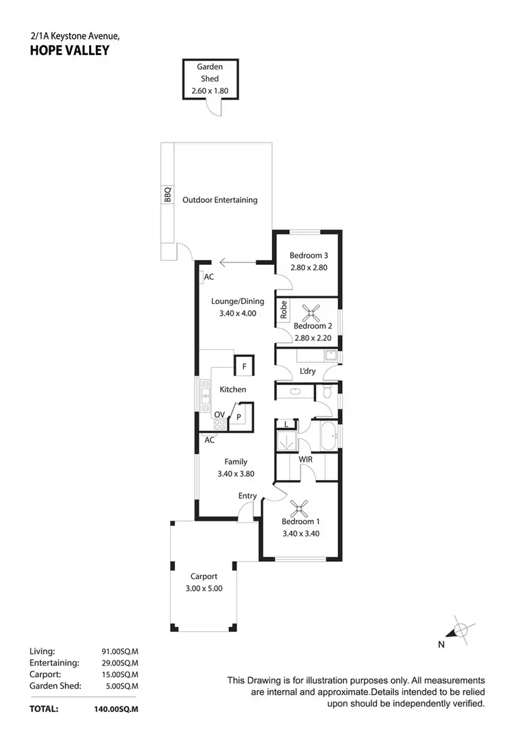 Floorplan of Homely house listing, 2/1 Keystone Avenue, Hope Valley SA 5090