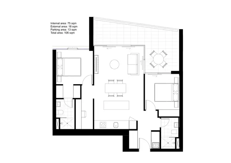 Floorplan of Homely apartment listing, 2605/88 Church Street, Parramatta NSW 2150
