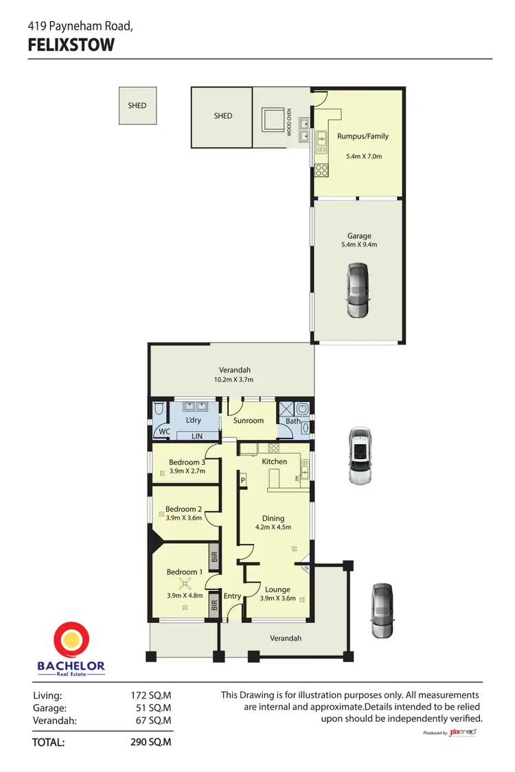 Floorplan of Homely house listing, 419 Payneham Road, Felixstow SA 5070