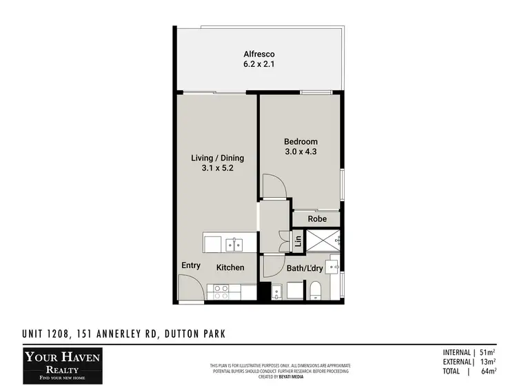 Floorplan of Homely unit listing, 1208/135-151 Annerley Road, Dutton Park QLD 4102