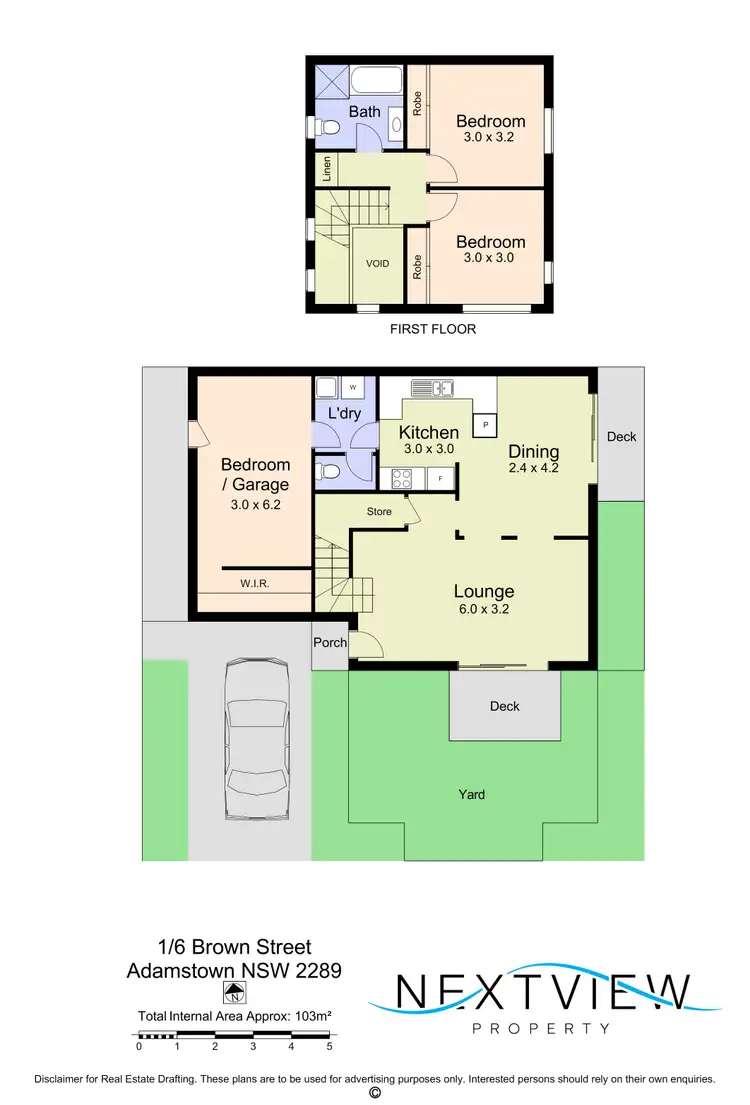 Floorplan of Homely townhouse listing, 1/6 Brown Street, Adamstown NSW 2289