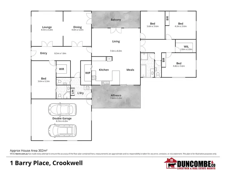 Floorplan of Homely house listing, 1 Barry Place, Crookwell NSW 2583