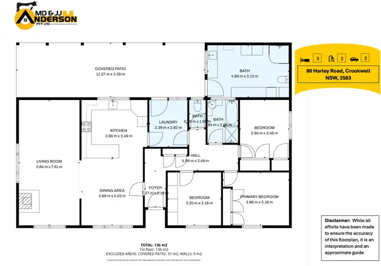 Floorplan of Homely house listing, 80 Harley Road, Crookwell NSW 2583